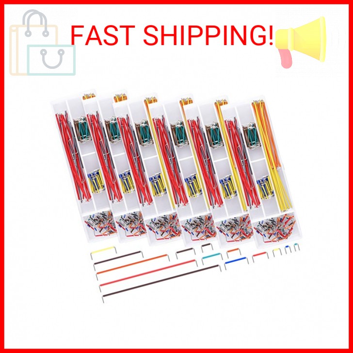 AUSTOR 840 Pieces Preformed Breadboard Jumper Wire Kit 14 Lengths Assorted Jumpe
