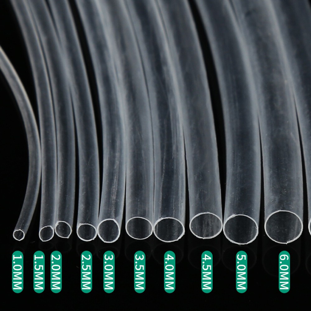 0.6mm-50mm 2:1 Transparent Clear Heat Shrink Heatshrink Tube Tubing Wire Sleeves