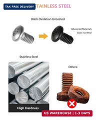 M5 License Plate Screws for Tesla & BMW – Black Stainless Steel License Plate Bo