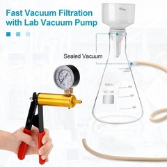 1000ml Buchner Funnel Flask Kit with Hand Pump Vacuum Lab Filters kit Optional