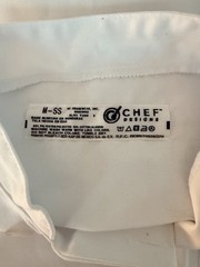 Chef Designs M-SS White Double Breasted Short Sleeve Polycotton Chef Coat