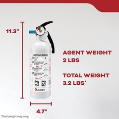 Fire Extinguisher for Vehicles Cars Trucks Single-Use 5BC ‎3.2 pounds