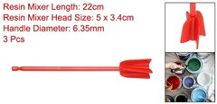 3Pcs 8.7″ ABS Plastic Silicone Resin Mixer Paddle Red