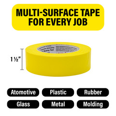 Automotive Masking Tape Yellow Painters Tape for Car Painting(1.4in-6rolls)