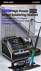 FNIRSI DWS-200 Smart Soldering Iron Kit 200W Electronics Welding Tools 100℃-450℃