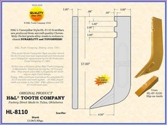 8110 Scarifier Ripper Shank Cat Design, Forged by H&L Tooth, use with 6Y5230