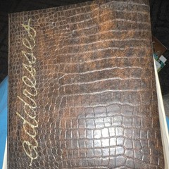C.R. Gibson Illustrated Address & Telephone Book 6-Ring A-Z Binder Brown