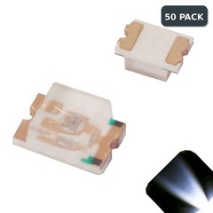 50 x LED 0805 Cool Clear White SMD LEDs SMT Lights Super Ultra Bright Car RC PC