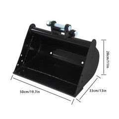 500mm Plain Bucket Attachment For 0.8ton-1ton Mini Excavator Digger US