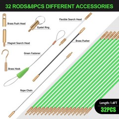 45ft Fiberglass Wire Cable Glow Rods for Electrical Wire Pulling and Fishing