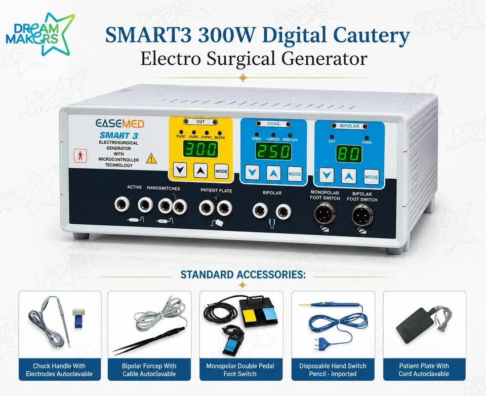 Electro Cautery Bipolar Monopolar Electrosurgery Surgical Generator Set 300W