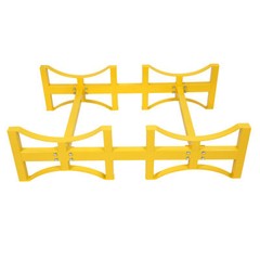 Heavy Duty Stackable Oil Barrel Bracket Yellow Drum Rack Steel 1600lbs Capacity