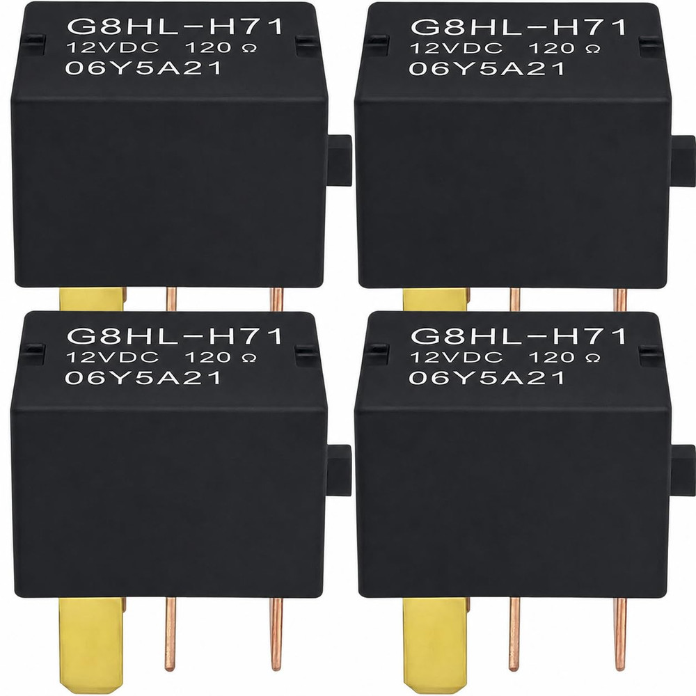 4PCS G8HL-H71 12V Micro ISO 4Pin Relay 20A, Repl 39794-SDA-A03/A05/A01/A04 1R208