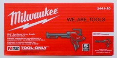 New In Box Milwaukee 2441-20 M12 10 oz Caulk & Adhesive Gun Cordless 12 Volt