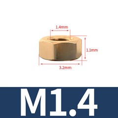 M1.4 M1.6 M2 M2.5 M3 M4 M5 M6 M8 M10 M12~M22 Din 934 Hexagon Hex Full Nuts Brass