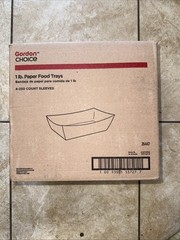 1lb. Paper Food Trays 4-250 Count Sleeves 1000 Total Gordon Choice