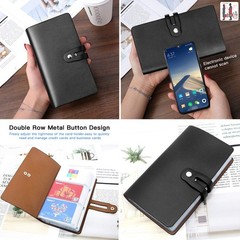 RFID Credit Card Holder 96 Slots Organizer Wallet Black