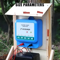 ATMOREA 4.5J 12KV AC Powered Fence Charger Up to 12KM Electric Fence Energizer