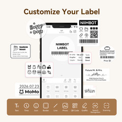 3PK Label Maker Tape 12x40mm, 1/2 inch Label Sticker for Niimbot D110 D11