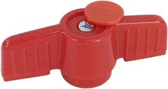 PVC Ball Valve Handle 1.5 Inch Red for Outdoor Use Easy to Install
