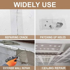 2 in. x 295 ft Self Adhesive Fiberglass Cloth Tape White Mesh Rolls for Drywall