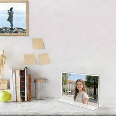 FixtureDisplays® 1PK 7 x 5″ Clear Acrylic Sign Holder for 7X5″,