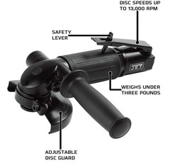 JET 4″ Pneumatic Angle Grinder 13000 RPM Air Tool JAT-464 – Heavy Duty