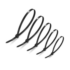 Zip Cable Ties Assorted Sizes(4”+6”+8”+12”) Heavy Duty Nylon Black UV Resistant