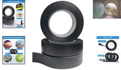 Durable Black Electrical Tape Set – 3 Rolls of 50ft x 0.62in Flame Resistant