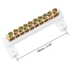 10 Position Terminal Block Connector Bar, Single Row Electric Barrier