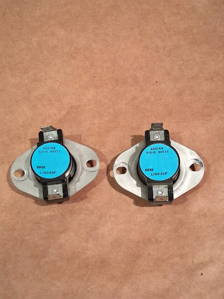 Lot of 2 Therm-O-Disc 200168, 60T11, L130-20F Limit Switch 180-120 Degrees