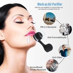 100 Pieces Nose Plug Filter Disposable Nose Dust Filters Bulk Sponge Nostril Fil