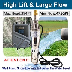 3″ DC 48V Solar Pump Submersible Pump Bore 500W Deep Well Pump + MPPT Controller