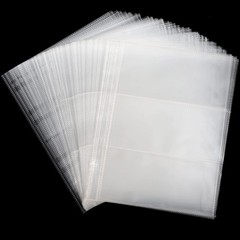 100 Sheets Currency Pages for Paper Money Collection 3 Pockets Currency Sleeve