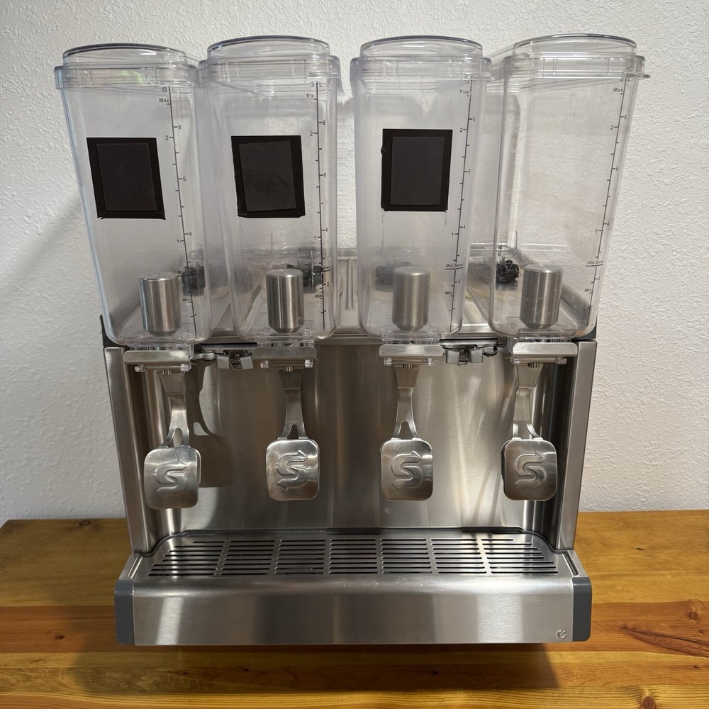 CRATHCO CS-4E/2D/3D-16 4-HEAD REFRIGERATED BEVERAGE DISPENSER 2.4 GAL. CLEAN!