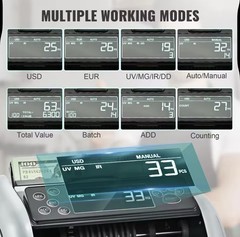 SucceBuy 1000 Pcs/Min Money Counter Business Cash Register Bill Counterfeit Bill