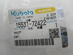 GENUINE KUBOTA ENGINE COOLANT OVERFLOW BOTTLE CAP PART # 15531-72422