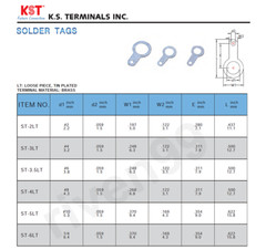 Pack 100pcs Solder Tag Ground Lug Terminals, Matte Tin Finish, LOT, SELECT SIZE
