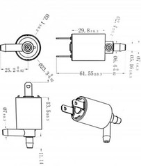 2Pcs DC 12V Mini Electric Solenoid Valve Normally Closed Water or Air Valve NEW