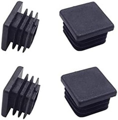 1 Inch (25 Mm) Square Plastic Plugs Tubing End Caps for Square Tubing Post (4 Pa