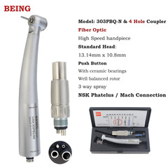 BEING Dental High Speed Handpiece Fiber Optic Turbine LED Coupling 4 6 Hole NSK