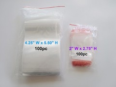 100PC 4.25″ x 5.50″ Clear Small Zip Seal Lock Plastic Bags 2Mil Jewelry Baggies
