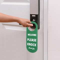 PU Leather Please Do Not Disturb Sign and Welcome Please Knock Sign, Door Knob P
