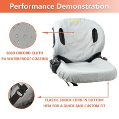 Durable 600D Oxford Cloth Forklift Seat Cover, Weatherproof, Fits 22″H x 20″W Ba