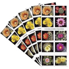 United States Postal Service Cactus Flowers 5 Books Of 20 Forever First Class