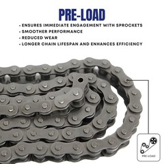 41 Roller Chain 10 Feet with 2 Connecting Links for Go Karts, Mini Bikes, Sco…