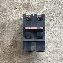 Federal Pacific FPE 2 Pole 60 Amp Stab Lok Circuit Breaker – Red Handle