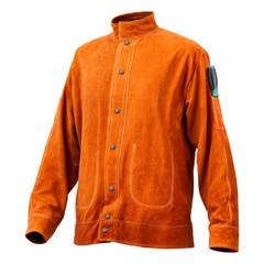 VEVOR Flame-Resistant Welding Jacket Heavy Duty Leather Safety Jacket XXL