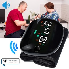 Smart Wrist Blood Pressure Monitor Automatic LED BP Cuff Machine Voice Broadcast