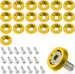 20PC M6 Fender Washer Bolt Kit Aluminum Alloy Anodized Car Engine Bay Dress Up